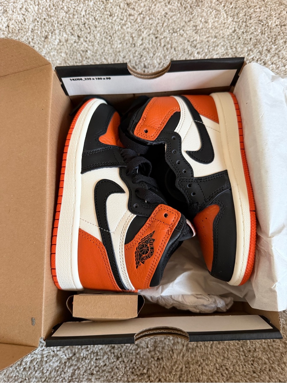 Jordan 1 Retro High OG Box - Black, White & Gold